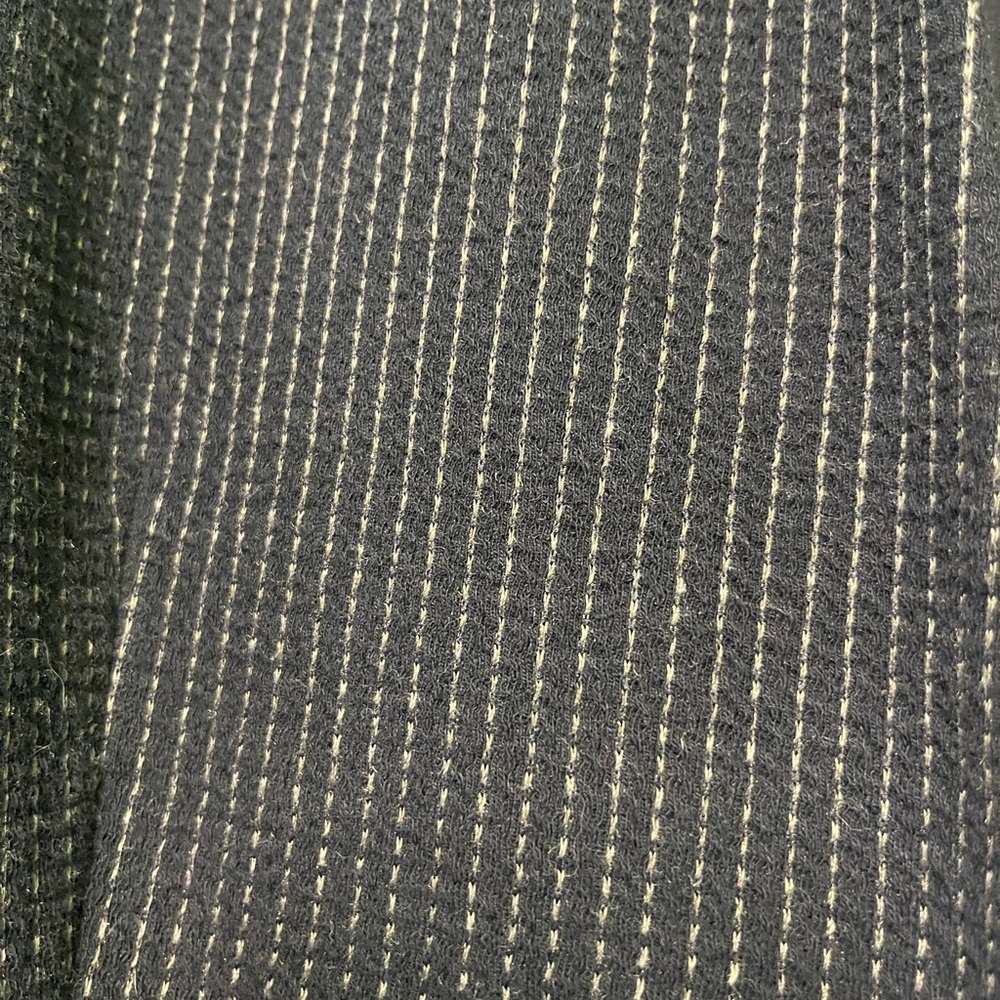 LOFT Women's Navy Pinstripe Blazer - Picture 2 of 6